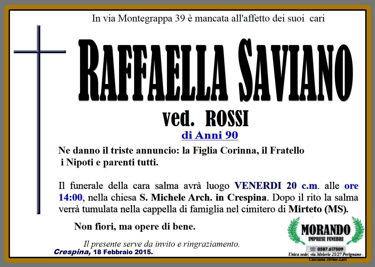 MANIFESTO Raffaella Saviano