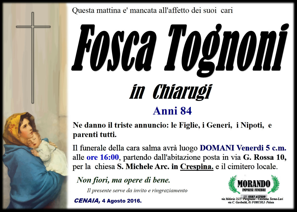 MANIFESTO Fosca Tognoni