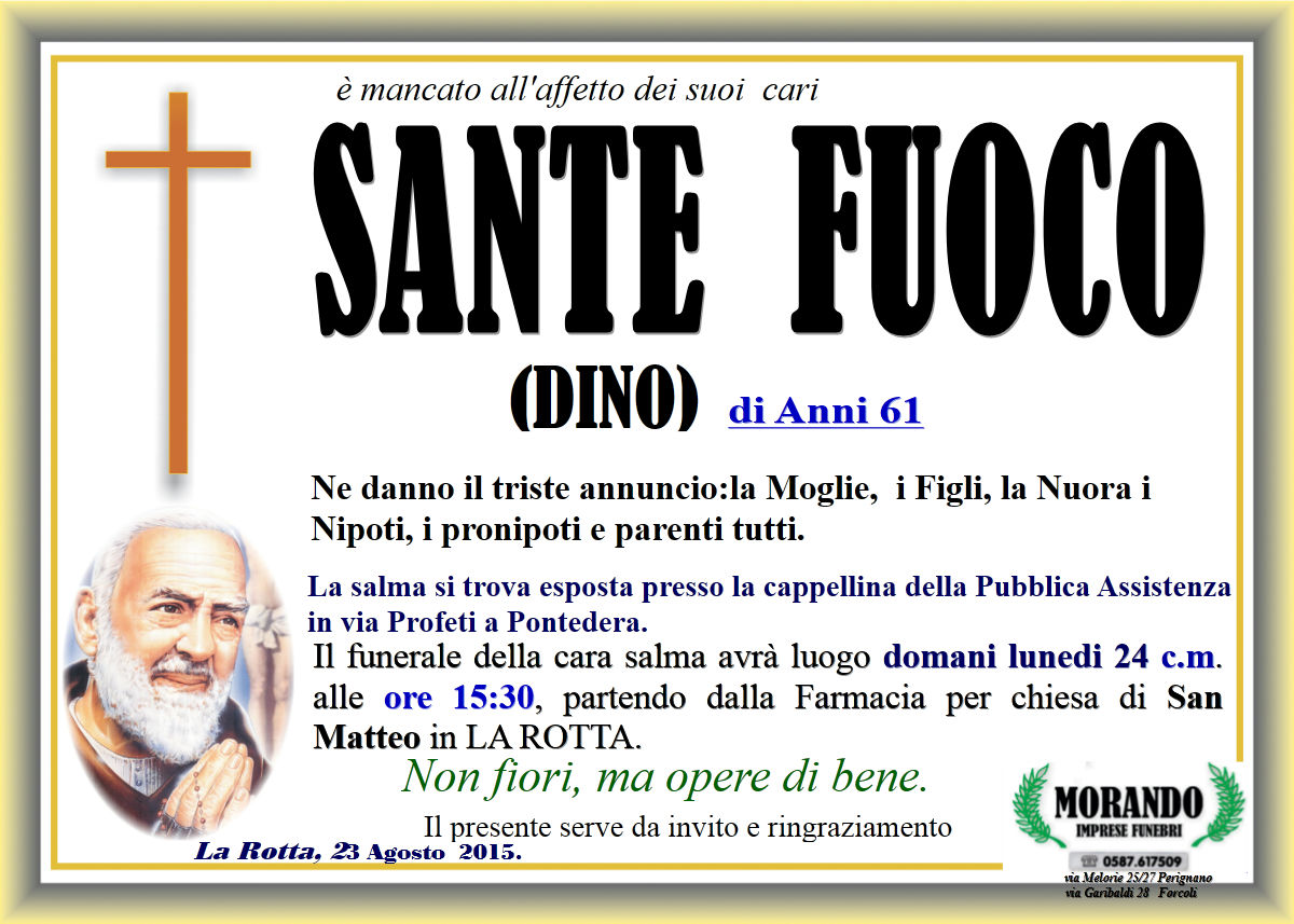 MANIFESTO Sante Fuoco