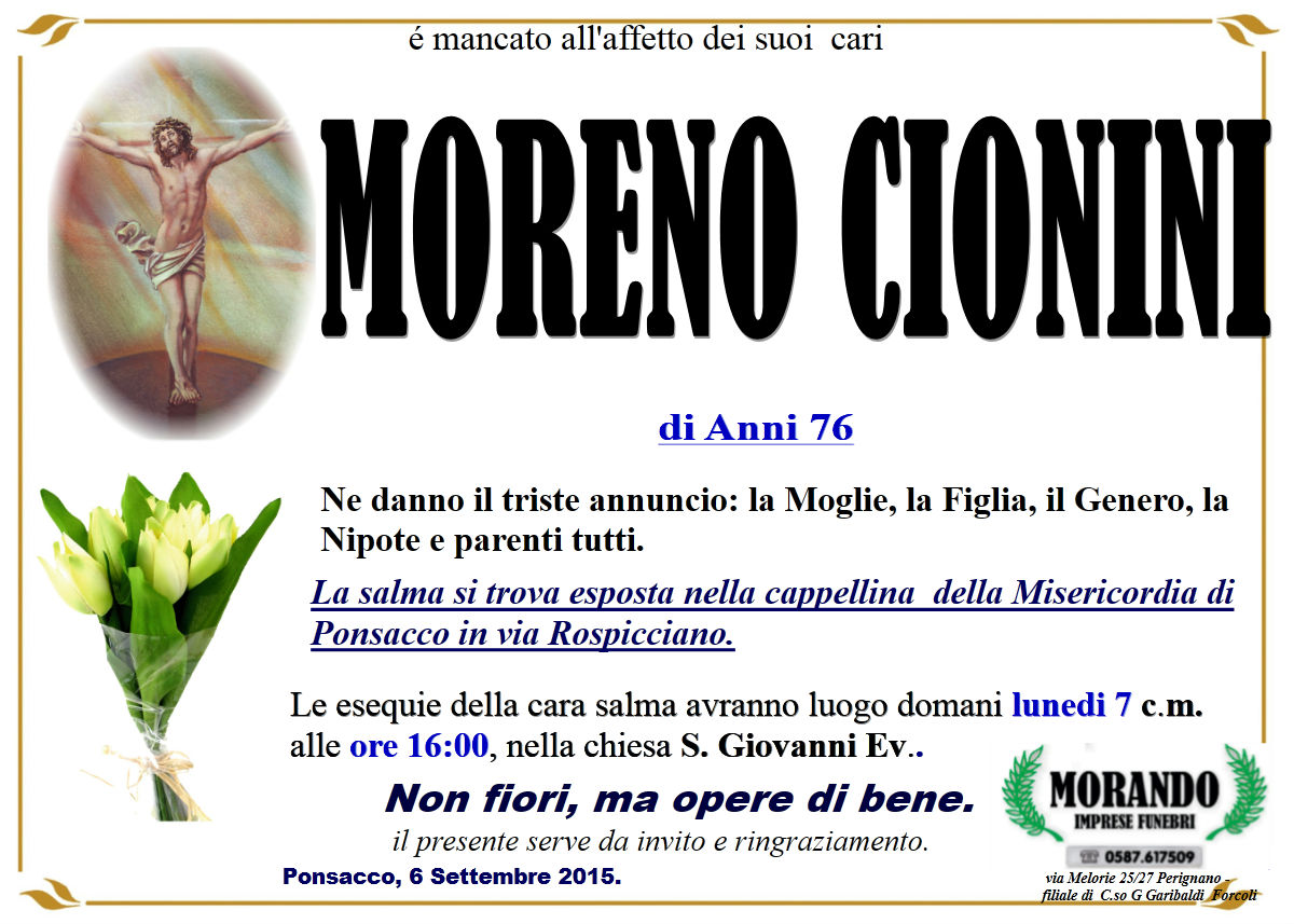 MANIFESTO Moreno Cionini