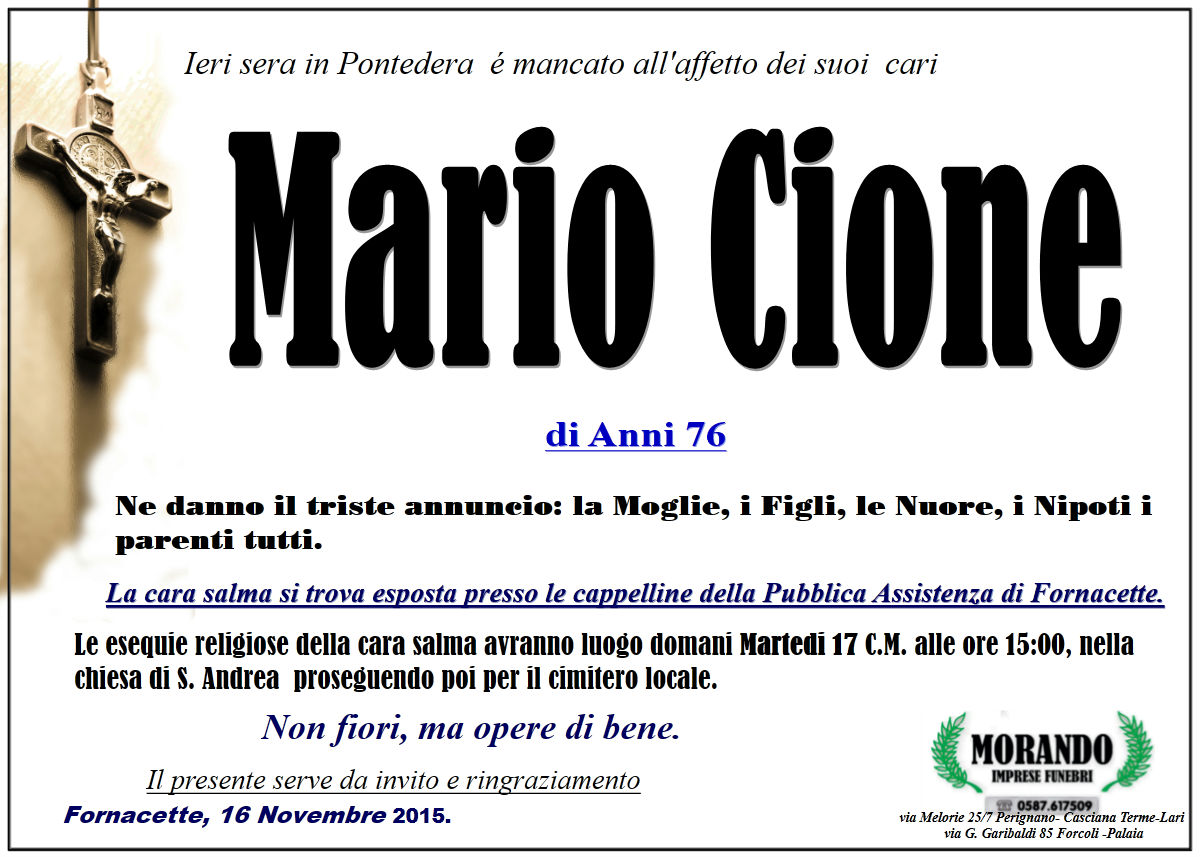 MANIFESTO Mario Cione