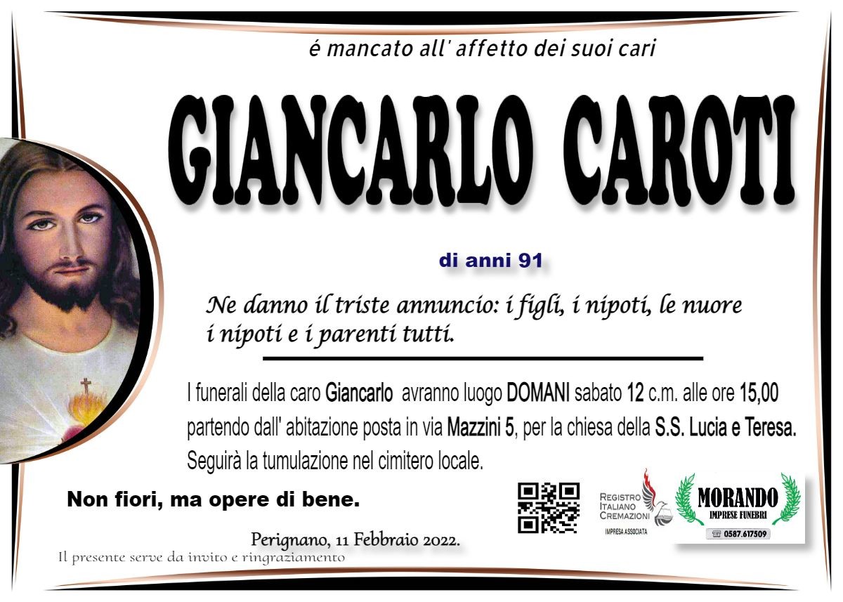 MANIFESTO giancarlo caroti