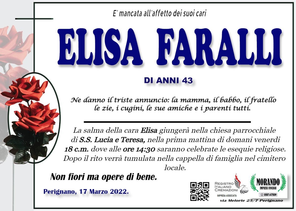 MANIFESTO ELISA FARALLI