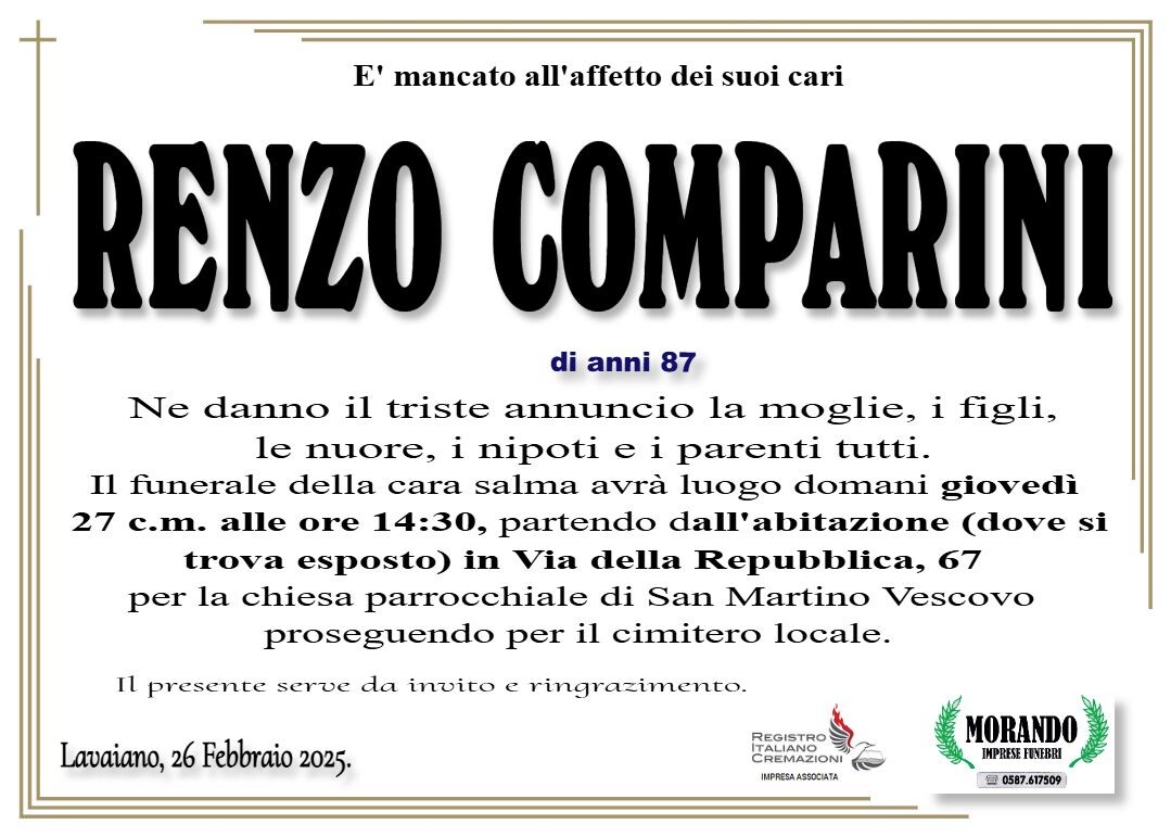 MANIFESTO Renzo Comparini